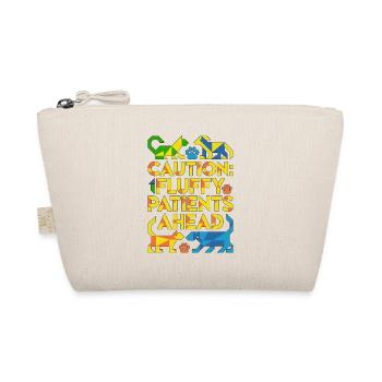 Vet Tech Caution Fluffy Patients Veterinary Clinic - Organic Pouch - nature - Front