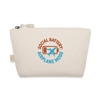 Social Battery Empty | Travel introvert - Organic Pouch - nature - Front