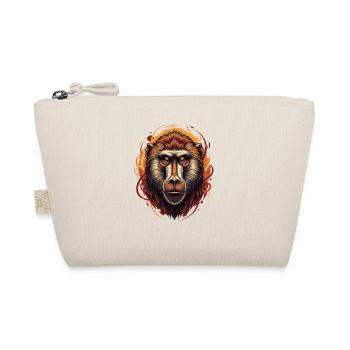 Baboon Monkey Portrait - Organic Pouch - nature - Front