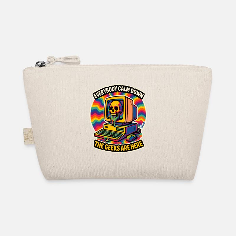 Geeks sind hier Retro Skull Computer Bio-Täschchen