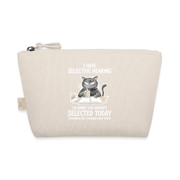 Grummelkat Learning Humor Motif - Organic Pouch - nature - Front