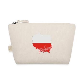 Carte du drapeau de la Pologne, j’adore la Pologne - Trousse biologique - nature - Devant