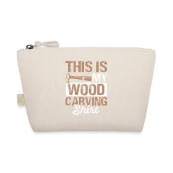 Wood Carving Shirt Wood Picture - Organic Pouch - nature - Front