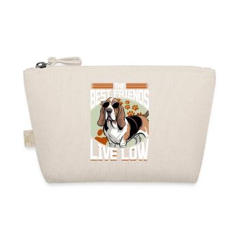 Funny Dog Breed Basset Hound - Organic Pouch - nature - Front