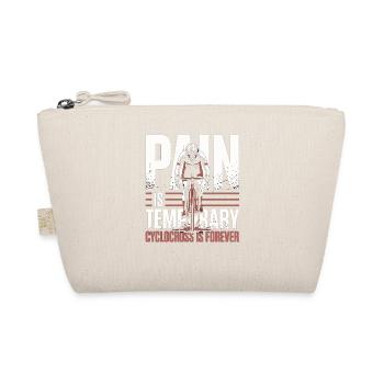 Pain is Temporary – Cyclocross Bike - Organic Pouch - nature - Front