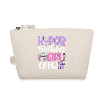 K Pop Birthday Girl Crew - Organic Pouch - nature - Front