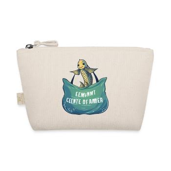 Cheerful sea fish with wave banner - Organic Pouch - nature - Front