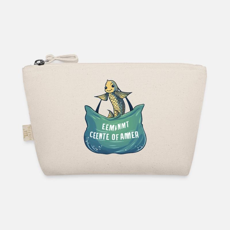 Poisson de mer joyeux avec bannière de vagues Trousse biologique