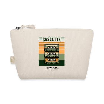 Retro Vintage Music Cassette Tape T-Shirt - Organic Pouch - nature - Front