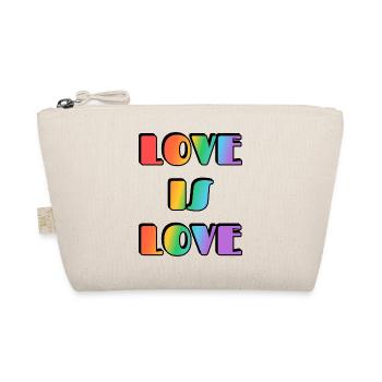 Liebe ist Liebe Regenbogen - Bio-Täschchen - Natur - Vorne