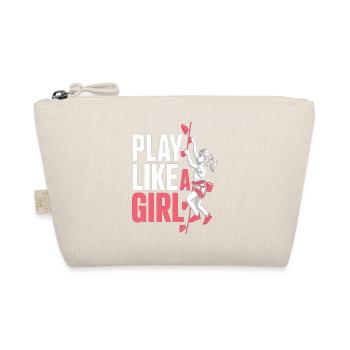 Play Like A Girl Shirt Klettern Mädchen Sport - Bio-Täschchen - Natur - Vorne