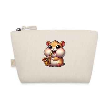 Süßer Hamster Saxofon Jazz Cartoon Musik - Bio-Täschchen - Natur - Vorne