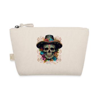 Crâne en sucre vibrant dans un sombrero floral - Trousse biologique - nature - Devant