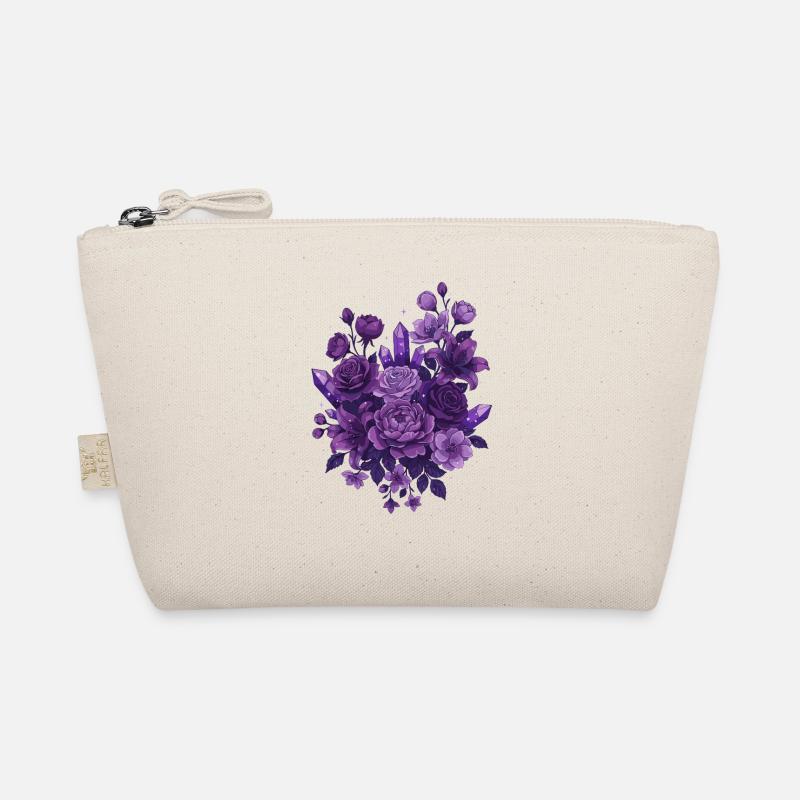 Violette Kristallblumenstrauß Bio-Täschchen
