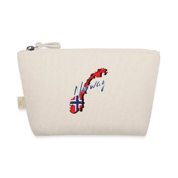 Map with Norway flag, I love Norway - Organic Pouch - nature - Front
