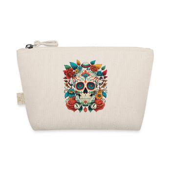 Flowers Cinco De mayo Mexican Sugar Skull - Organic Pouch - nature - Front