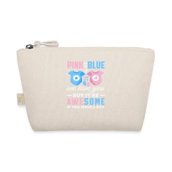 Rose ou bleu serait parfait si c’est un garçon - Trousse biologique - nature - Devant