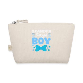 Grandpa Says Young Gender Reveal Party - Organic Pouch - nature - Front