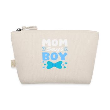 Mom Says Young Gender Reveal Party - Organic Pouch - nature - Front