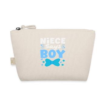 Niece Says Young Gender Reveal Party - Organic Pouch - nature - Front
