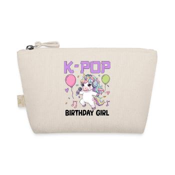 K Pop Birthday Girl - Organic Pouch - nature - Front