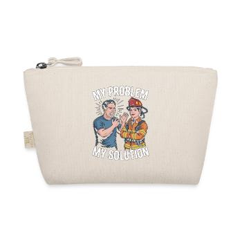 Fire Lieutenant My Problem My Pictogram Mom Dad - Organic Pouch - nature - Front