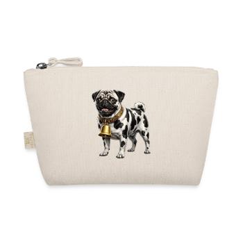 Funny Mixed Dog Cow Pattern Pug - Organic Pouch - nature - Front
