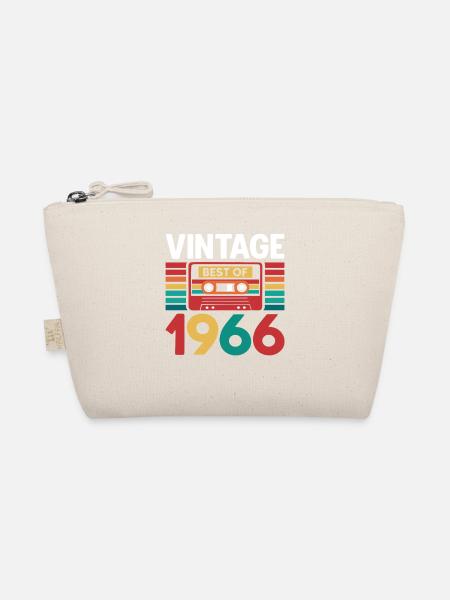 60. Geburtstag 60 Jahre 1966 Retro-Vintage-Geschenk - Bio-Täschchen - Natur