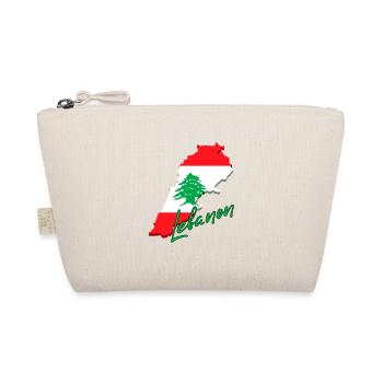 Map with Lebanon flag, I love Lebanon - Organic Pouch - nature - Front