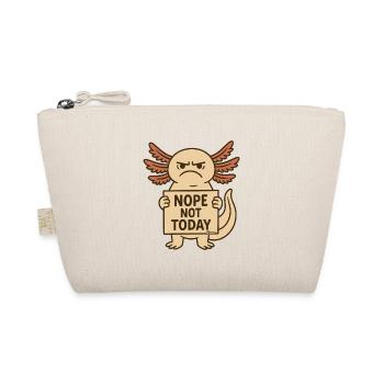 Axolotl Procrastinator Sign Nope Today - Organic Pouch - nature - Front