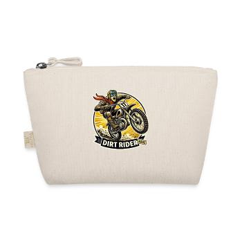 Dirt Rider Vintage Moto Sticker - Organic Pouch - nature - Front