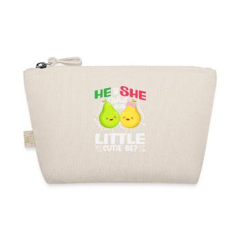 He Or She Little Treasure Pears Gender Reveal - Organic Pouch - nature - Front