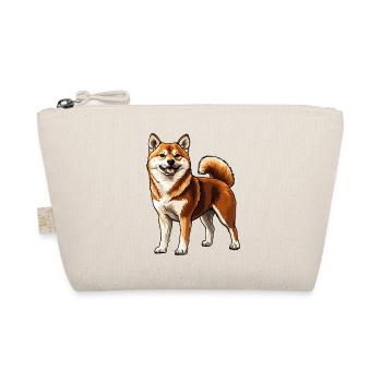 Shiba Inu Lächelnd - Bio-Täschchen - Natur - Vorne