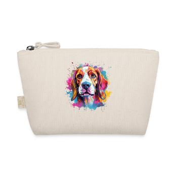 Farbenfroher Hunde-Splash-Art-Beagle - Bio-Täschchen - Natur - Vorne