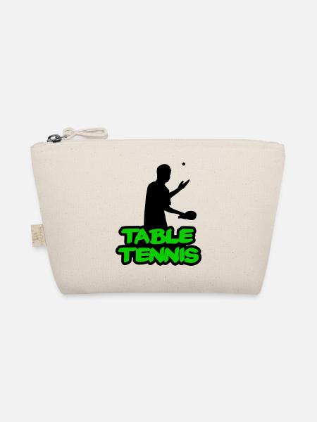 Neon Graffiti Table Tennis Lettering - Organic Pouch - nature - Front
