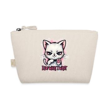 Freche Katze I Do What I Want - Bio-Täschchen - Natur - Vorne