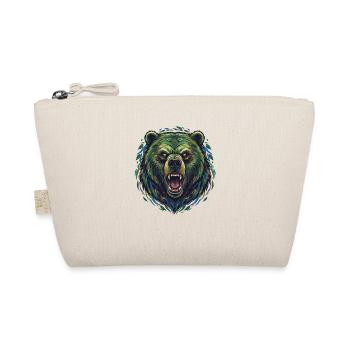 Wild Color Bear Head - Organic Pouch - nature - Front