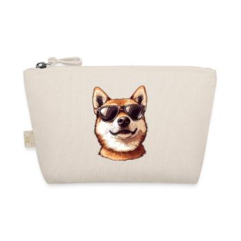 Shiba Inu mit Sonnenbrille - Bio-Täschchen - Natur - Vorne