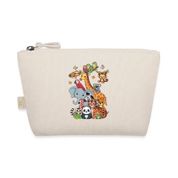Birthday Party Animals Zoo Party Jungle Zoo - Organic Pouch - nature - Front