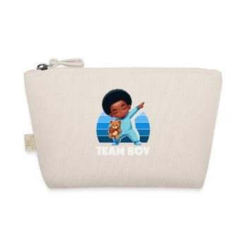 Team Boy Dabbing Baby Black Gender Reveal - Organic Pouch - nature - Front
