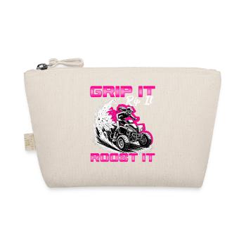 Quad ATV Woman Girl Four Wheeler - Organic Pouch - nature - Front