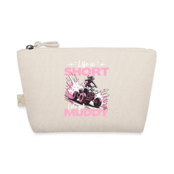 Quad ATV Woman Girl Four Wheeler - Organic Pouch - nature - Front