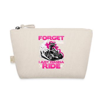 Quad ATV Woman Girl Four Wheeler - Organic Pouch - nature - Front