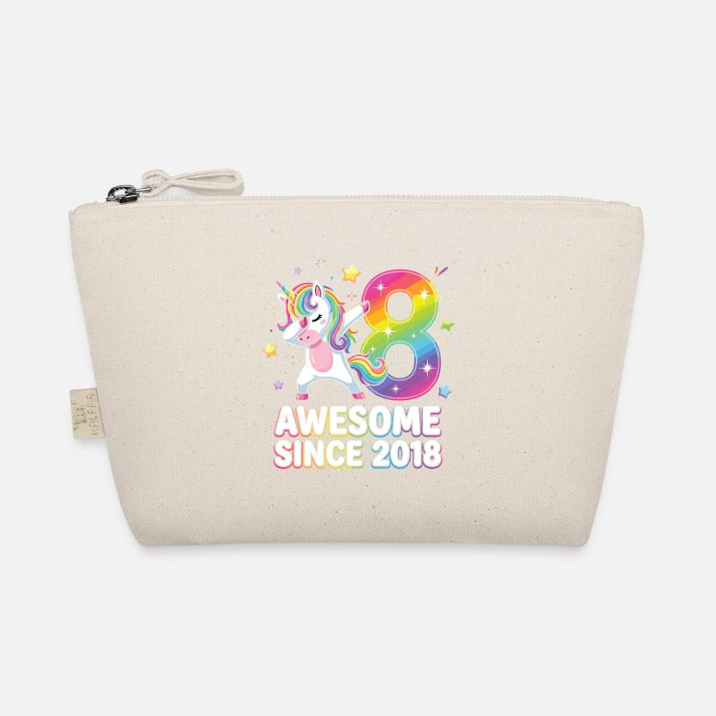 Unicorn Rainbow 8 Awesome Since 2018 Organic Pouch