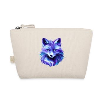 Colorful Fox Polygon Art – Modern Animal Design - Organic Pouch - nature - Front