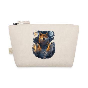 Shiba Inu Two Moons - Organic Pouch - nature - Front