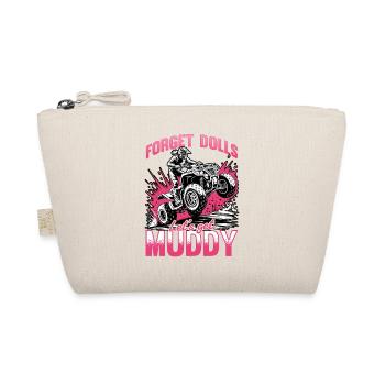 Quad ATV Woman Girl Four Wheeler - Organic Pouch - nature - Front