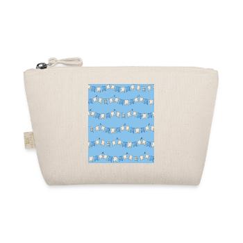 Blue White Flag Garland Bavaria Diamond Bavarian - Organic Pouch - nature - Front