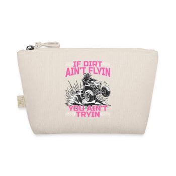 Quad ATV Woman Girl Four Wheeler - Organic Pouch - nature - Front