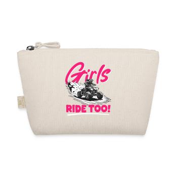 Quad ATV Woman Girl Four Wheeler - Organic Pouch - nature - Front